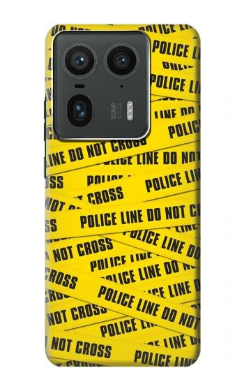 W2088 Police Line Do Not Cross Case Cover Custodia e Flip Case per Motorola Edge 50 Ultra