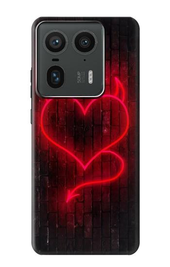 W3682 Devil Heart Case Cover Custodia e Flip Case per Motorola Edge 50 Ultra