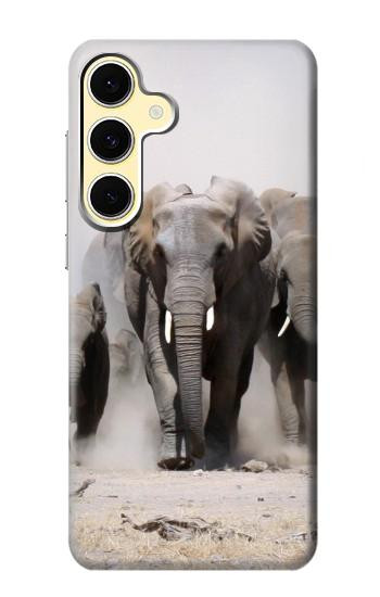 W3142 African Elephant Case Cover Custodia e Flip Case per Samsung Galaxy S24 FE