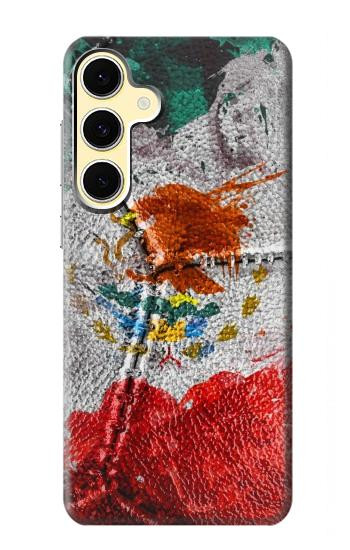 W3314 Mexico Flag Vinatage Football Graphic Case Cover Custodia e Flip Case per Samsung Galaxy S24 FE