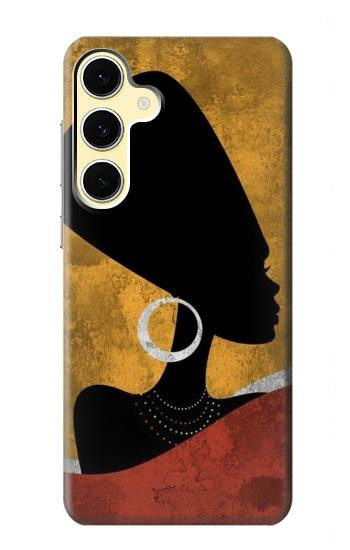 W3453 African Queen Nefertiti Silhouette Case Cover Custodia e Flip Case per Samsung Galaxy S24 FE
