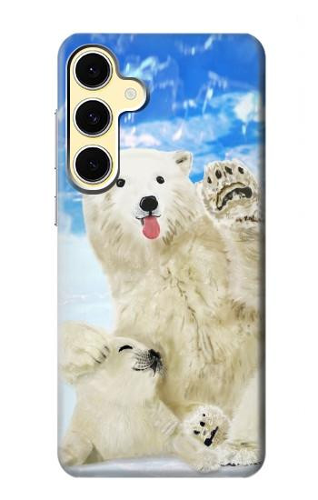 W3794 Arctic Polar Bear and Seal Paint Case Cover Custodia e Flip Case per Samsung Galaxy S24 FE