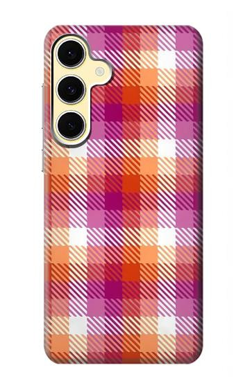 W3941 LGBT Lesbian Pride Flag Plaid Case Cover Custodia e Flip Case per Samsung Galaxy S24 FE
