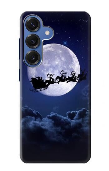 W3508 Xmas Santa Moon Case Cover Custodia e Flip Case per Samsung Galaxy S25