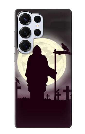 W3262 Grim Reaper Night Moon Cemetery Case Cover Custodia e Flip Case per Samsung Galaxy S25 Ultra
