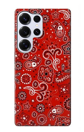 W3354 Red Classic Bandana Case Cover Custodia e Flip Case per Samsung Galaxy S25 Ultra