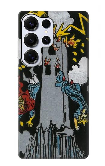 W3745 Tarot Card The Tower Case Cover Custodia e Flip Case per Samsung Galaxy S25 Ultra