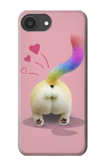 W3923 Cat Bottom Rainbow Tail Case Cover Custodia e Flip Case per iPhone 16e