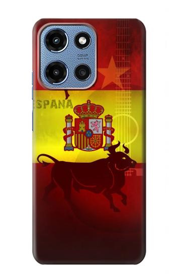 W2984 Spain Football Soccer Case Cover Custodia e Flip Case per Motorola Moto G 5G (2025)
