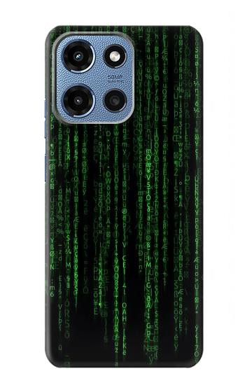 W3668 Binary Code Case Cover Custodia e Flip Case per Motorola Moto G 5G (2025)