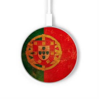 W2973 Portugal Football Soccer Caricabatterie wireless da 15W, tipo C, per iPhone e Android, con luce LED