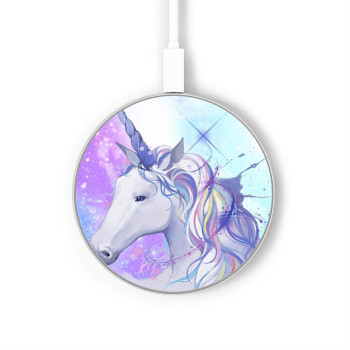 W3375 Unicorn Caricabatterie wireless da 15W, tipo C, per iPhone e Android, con luce LED