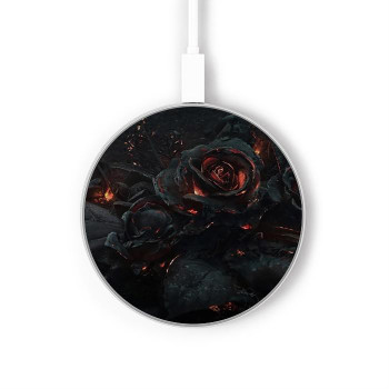 W3672 Burned Rose Caricabatterie wireless da 15W, tipo C, per iPhone e Android, con luce LED