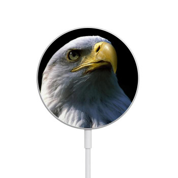 W2046 Bald Eagle Caricabatterie wireless magnetico con MagSafe 15W per iPhone 16 15 14 13 12
