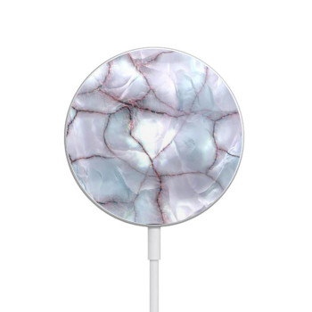 W2316 Dark Blue Marble Texture Graphic Print Caricabatterie wireless magnetico con MagSafe 15W per iPhone 16 15 14 13 12