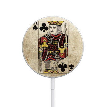 W2528 Poker King Card Caricabatterie wireless magnetico con MagSafe 15W per iPhone 16 15 14 13 12