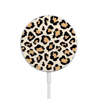 W3374 Fashionable Leopard Seamless Pattern Caricabatterie wireless magnetico con MagSafe 15W per iPhone 16 15 14 13 12