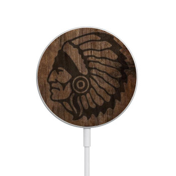 W3443 Indian Head Caricabatterie wireless magnetico con MagSafe 15W per iPhone 16 15 14 13 12
