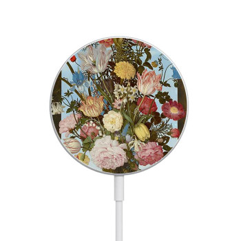 W3749 Vase of Flowers Caricabatterie wireless magnetico con MagSafe 15W per iPhone 16 15 14 13 12