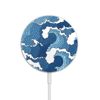 W3751 Wave Pattern Caricabatterie wireless magnetico con MagSafe 15W per iPhone 16 15 14 13 12