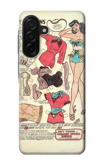 W3820 Vintage Cowgirl Fashion Paper Doll Case Cover Custodia e Flip Case per Samsung Galaxy A26