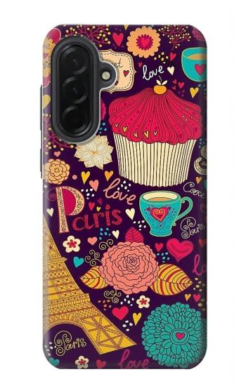 W2353 Paris Cartoon Vintage Pattern Case Cover Custodia e Flip Case per Samsung Galaxy A36 W2353 Paris Cartoon Vintage Pattern Case Cover Custodia e Flip Case per Samsung Galaxy A36