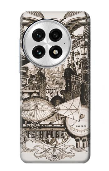 W1681 Steampunk Drawing Case Cover Custodia e Flip Case per OnePlus 13