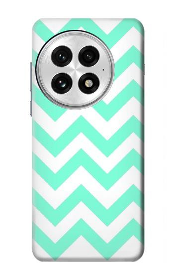 W1723 Mint Chevron Zigzag Case Cover Custodia e Flip Case per OnePlus 13