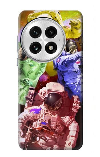 W3914 Colorful Nebula Astronaut Suit Galaxy Case Cover Custodia e Flip Case per OnePlus 13