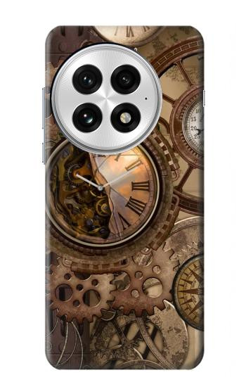 W3927 Compass Clock Gage Steampunk Case Cover Custodia e Flip Case per OnePlus 13