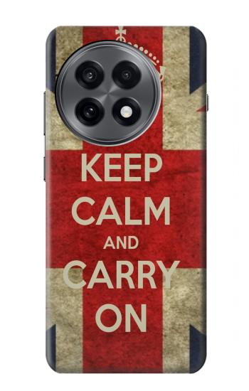 W0674 Keep Calm and Carry On Case Cover Custodia e Flip Case per OnePlus 13R