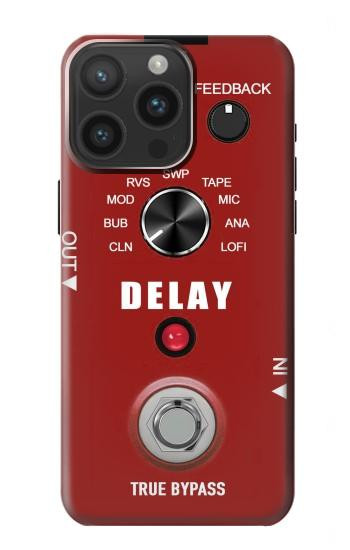 W4011 Red Guitar Analog Delay Graphic Case Cover Custodia e Flip Case per iPhone 15 Pro Max