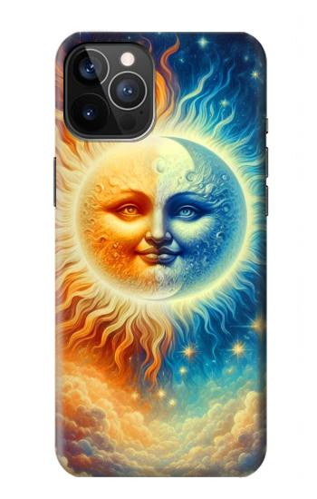 W3966 Artistic Sun Moon Case Cover Custodia e Flip Case per iPhone 12, iPhone 12 Pro