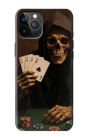 W3994 Grim Reaper Poker Win Case Cover Custodia e Flip Case per iPhone 12, iPhone 12 Pro