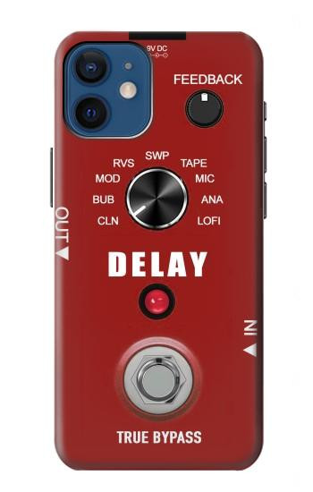 W4011 Red Guitar Analog Delay Graphic Case Cover Custodia e Flip Case per iPhone 12 mini