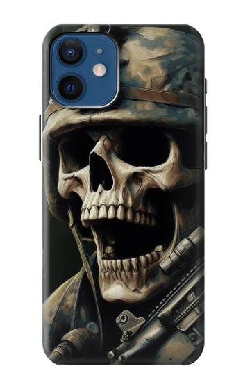 W4017 Skull Soldier Case Cover Custodia e Flip Case per iPhone 12 mini