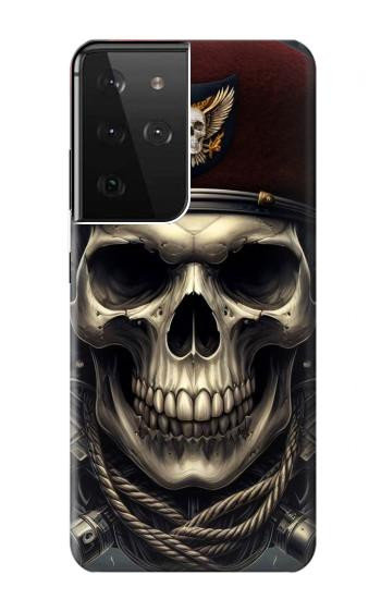 W4014 Skull Soldier Army Case Cover Custodia e Flip Case per Samsung Galaxy S21 Ultra 5G