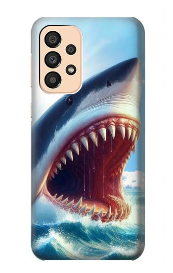 W4004 Oil Color Painting Giant Shark Case Cover Custodia e Flip Case per Samsung Galaxy A33 5G