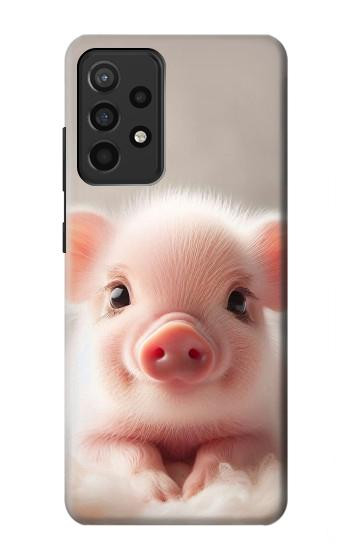 W3979 Cute Baby Pig Case Cover Custodia e Flip Case per Samsung Galaxy A52, Galaxy A52 5G