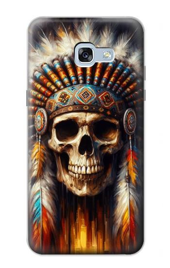 W4016 Native Skull Case Cover Custodia e Flip Case per Samsung Galaxy A5 (2017)