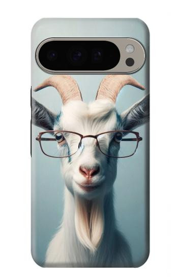 W3991 Goat Glasses Case Cover Custodia e Flip Case per Google Pixel 9 Pro XL
