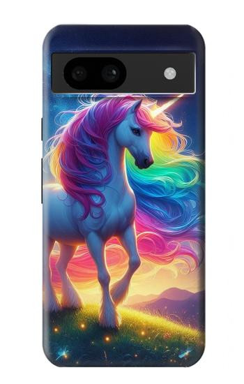 W3977 Colorful Unicorn Case Cover Custodia e Flip Case per Google Pixel 8a