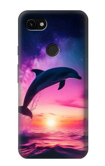 W3980 Dolphin Sunset Milky Way Case Cover Custodia e Flip Case per Google Pixel 3a XL