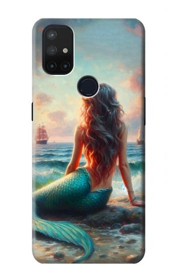 W4006 Oil Painting Mermaid Case Cover Custodia e Flip Case per OnePlus Nord N10 5G
