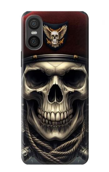 W4014 Skull Soldier Army Case Cover Custodia e Flip Case per Sony Xperia 10 VI