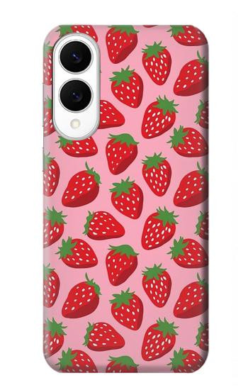 W3719 Strawberry Pattern Case Cover Custodia e Flip Case per Samsung Galaxy S25 Edge