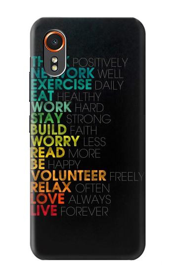 W3523 Think Positive Words Quotes Case Cover Custodia e Flip Case per Samsung Galaxy XCover7