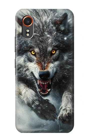 W3965 Angry Wolf Running Case Cover Custodia e Flip Case per Samsung Galaxy XCover7