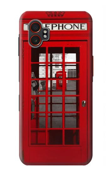 W0058 British Red Telephone Box Case Cover Custodia e Flip Case per Samsung Galaxy XCover7 Pro
