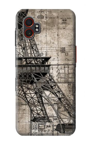 W3416 Eiffel Tower Blueprint Case Cover Custodia e Flip Case per Samsung Galaxy XCover7 Pro